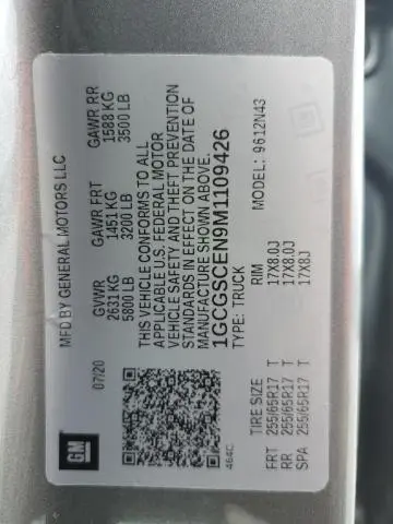 2021 CHEVROLET COLORADO LT  