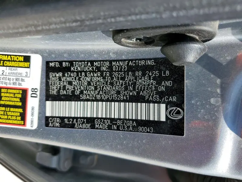 2023 LEXUS ES 350 BASE  
