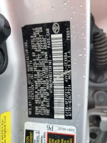 2014 TOYOTA CAMRY HYBRID  