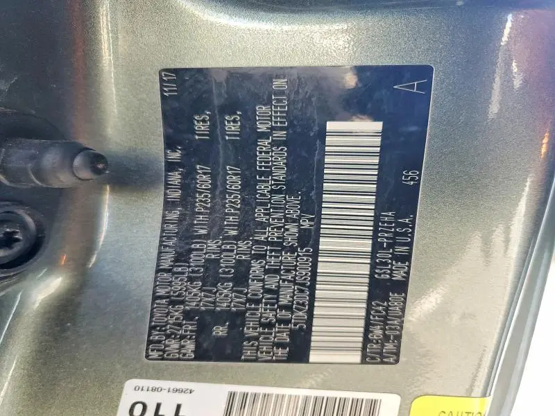 2018 TOYOTA SIENNA LE  