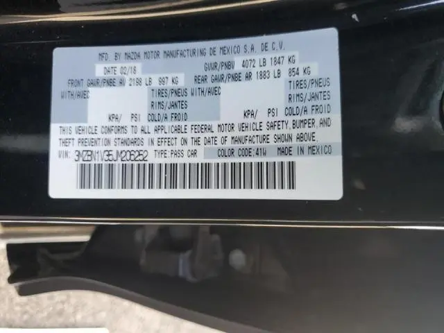 2018 MAZDA 3 TOURING