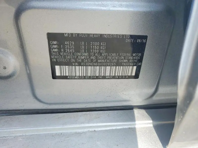 2017 SUBARU LEGACY 3.6R LIMITED  