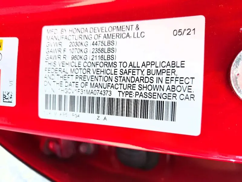 2021 HONDA ACCORD SPORT  