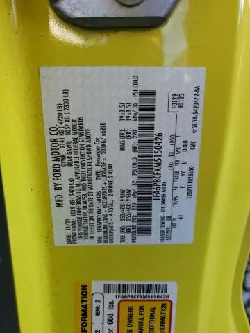 2021 FORD MUSTANG GT  