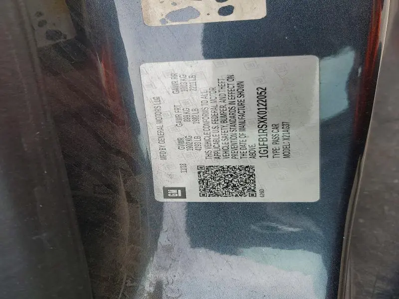 2019 CHEVROLET CAMARO LS  