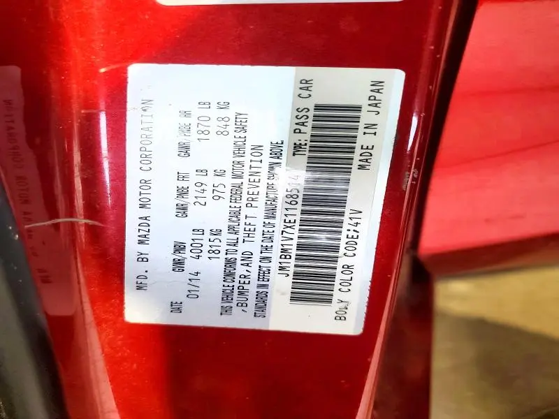 2014 MAZDA 3 TOURING  