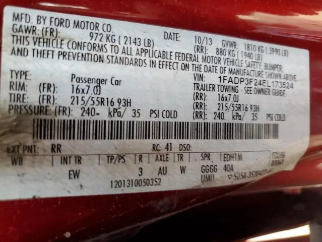 2014 FORD FOCUS SE  