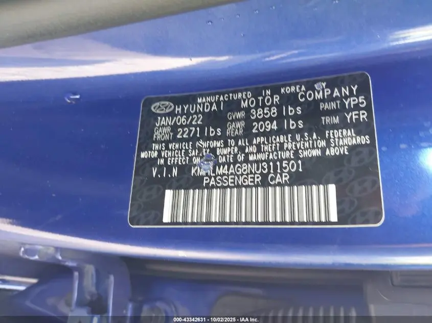 2022 HYUNDAI ELANTRA SEL