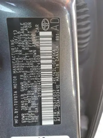 2013 TOYOTA COROLLA BASE  