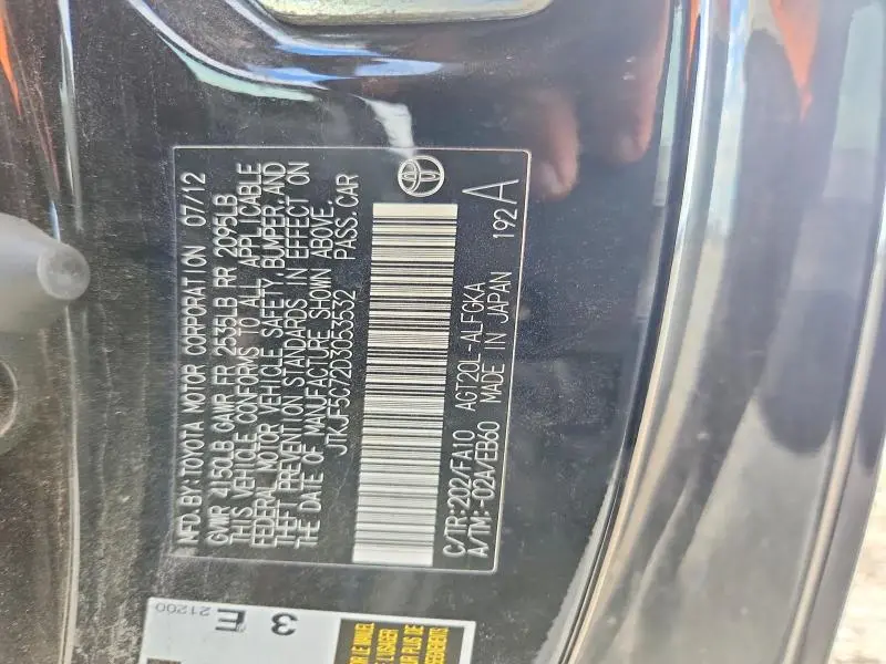 2013 SCION TC BASE  