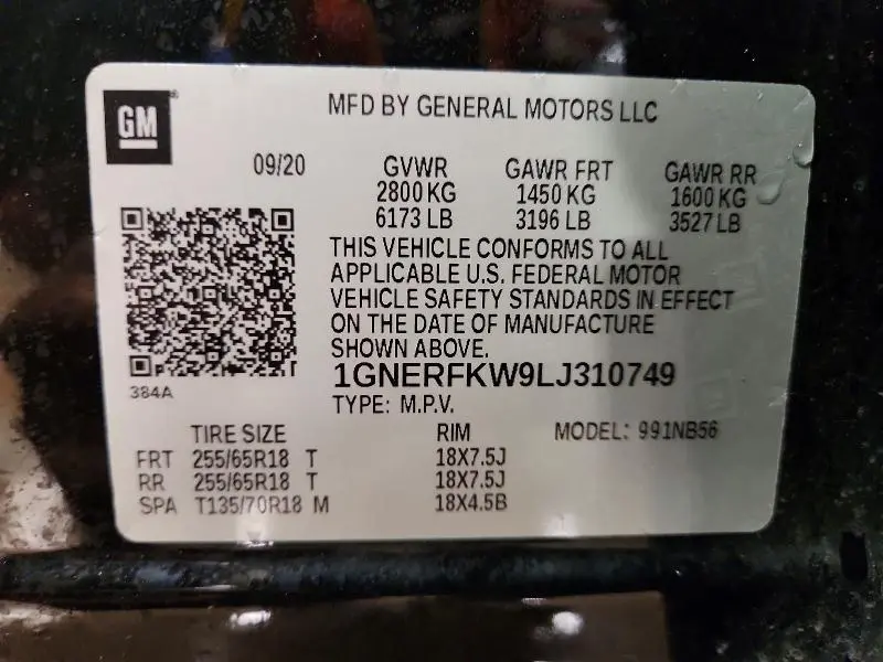 2020 CHEVROLET TRAVERSE LS  