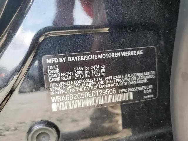 2014 BMW 650 I GRAN COUPE  