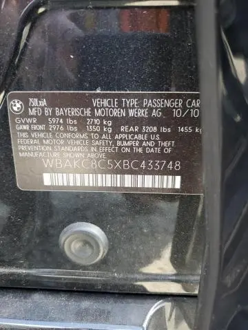 2011 BMW 750 LI XDRIVE