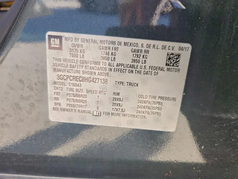 2017 CHEVROLET SILVERADO C1500 LT  