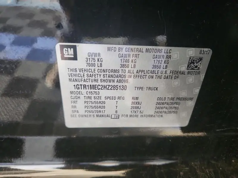 2017 GMC SIERRA C1500 SLE  