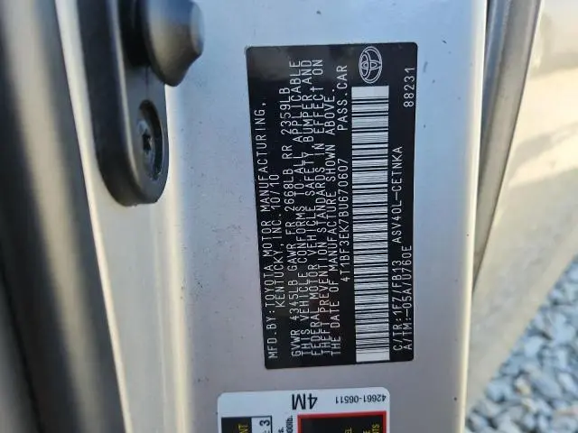 2011 TOYOTA CAMRY BASE  