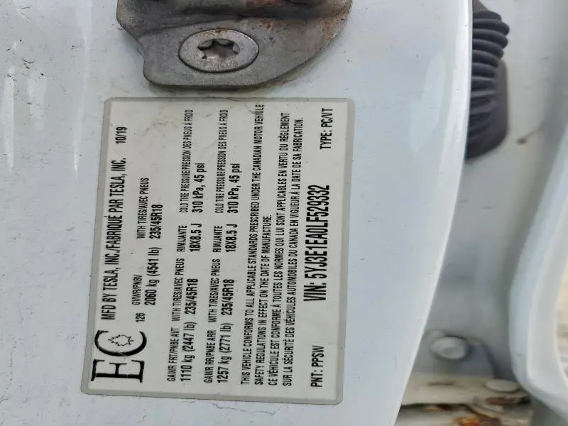 2020 TESLA MODEL 3   