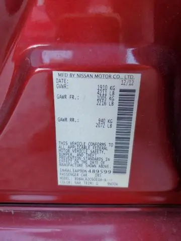 2013 NISSAN ALTIMA 2.5  