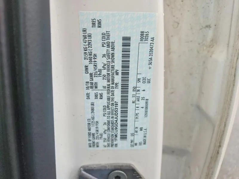 2018 FORD ESCAPE SE  