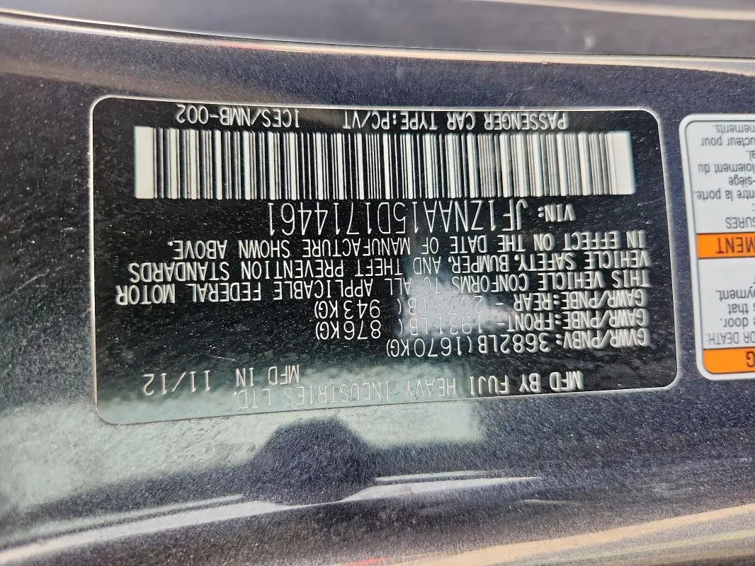 2013 TOYOTA SCION FR-S   