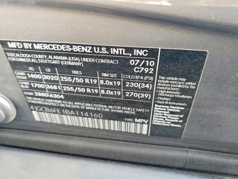 2011 MERCEDES-BENZ R 350 4MATIC  