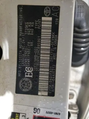 2017 TOYOTA COROLLA L  