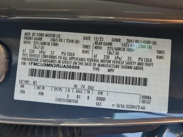 2024 FORD ESCAPE ST LINE  