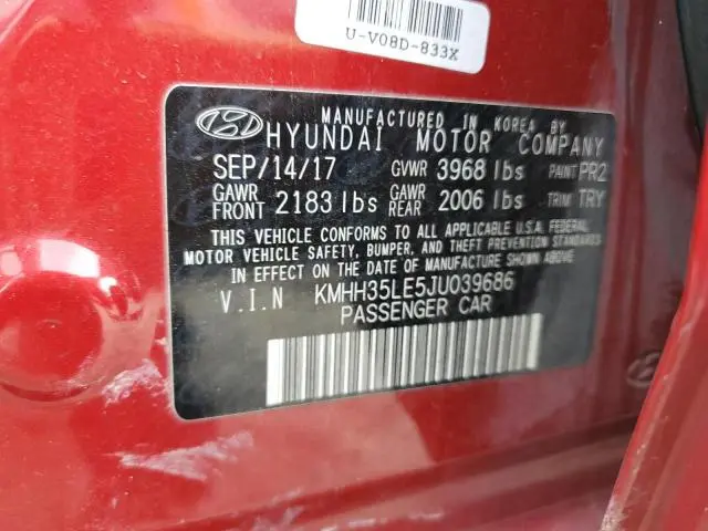 2018 HYUNDAI ELANTRA GT   