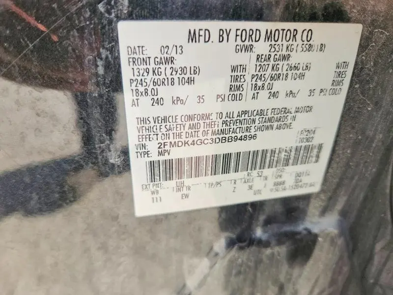 2013 FORD EDGE SE  