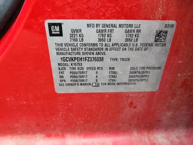 2015 CHEVROLET SILVERADO K1500  