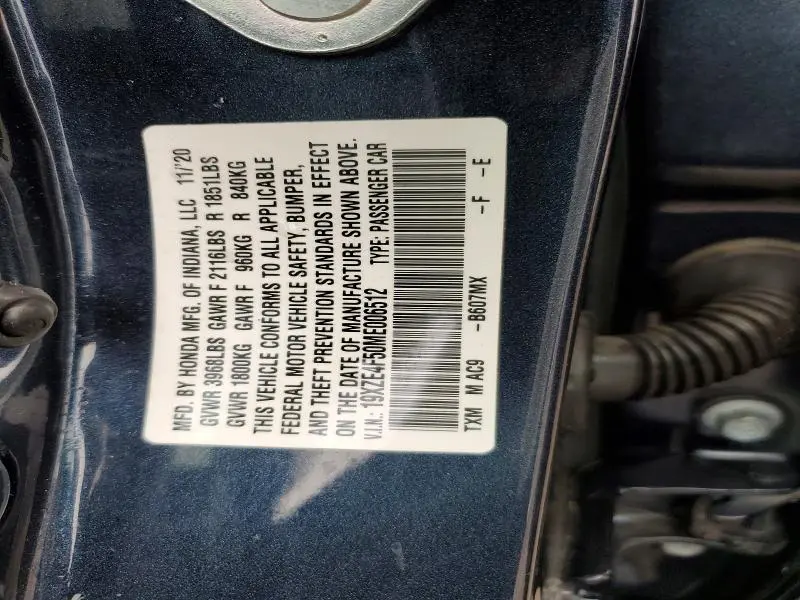 2021 HONDA INSIGHT EX  
