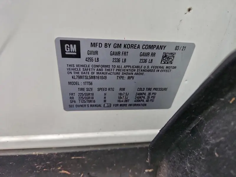 2021 CHEVROLET TRAILBLAZER RS  