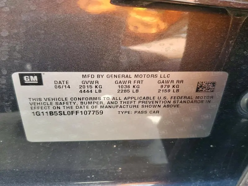 2015 CHEVROLET MALIBU LS  