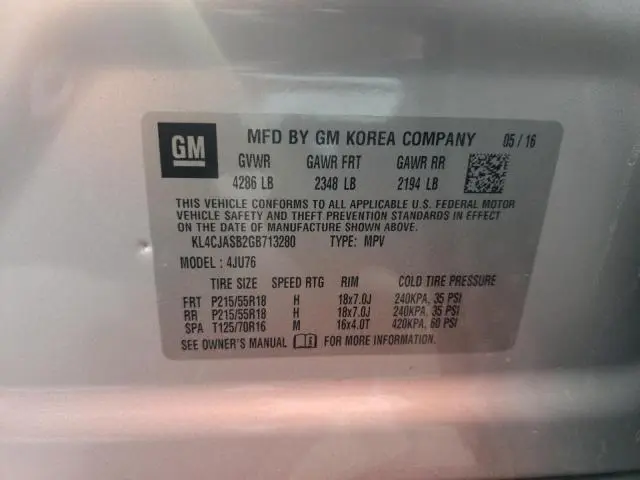 2016 BUICK ENCORE   