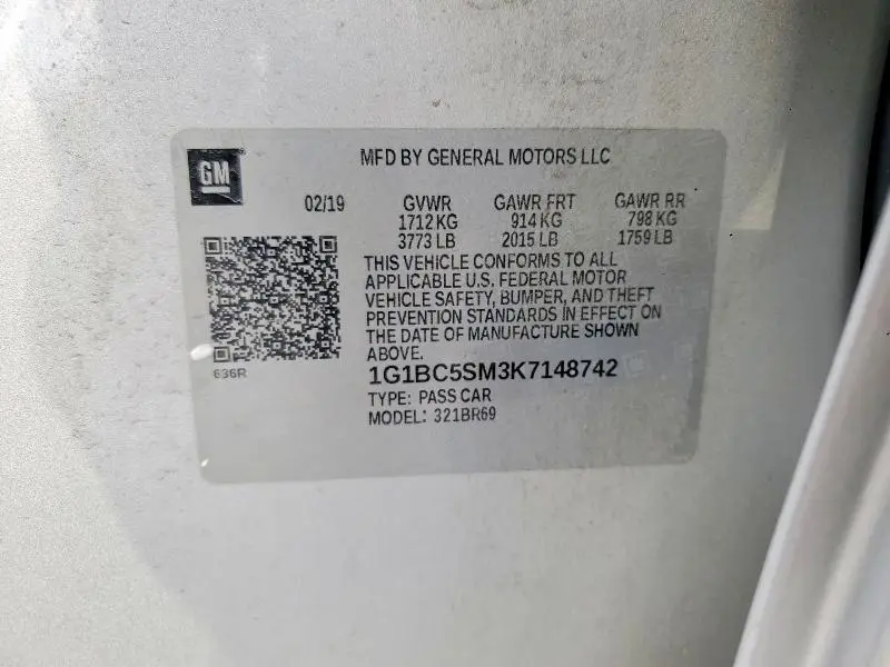2019 CHEVROLET CRUZE LS  