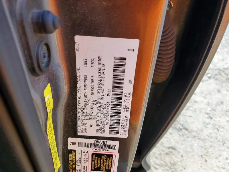 2017 TOYOTA TUNDRA SR5 4.6L V8