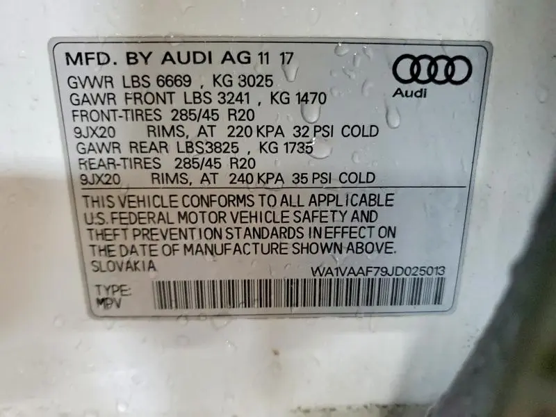 2018 AUDI Q7 PRESTIGE  