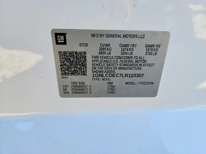 2020 CHEVROLET TAHOE POLICE  