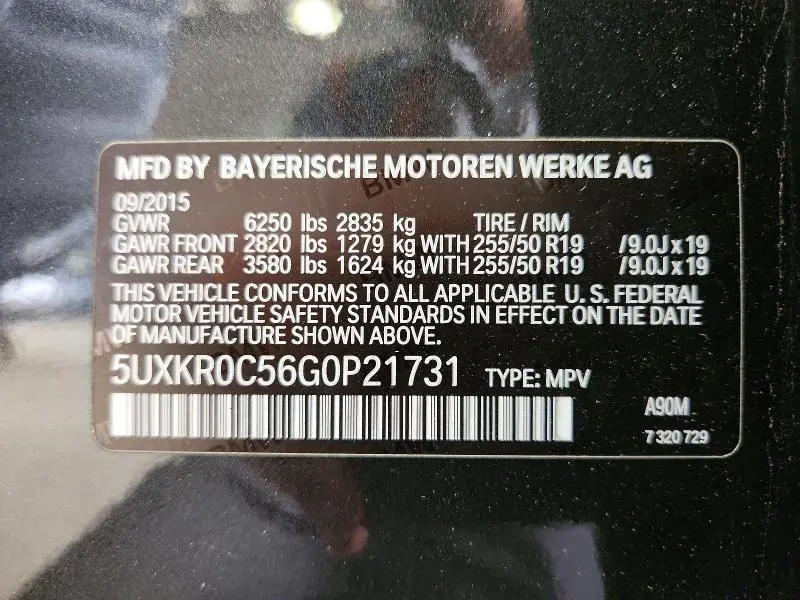 2016 BMW X5 XDRIVE35I  