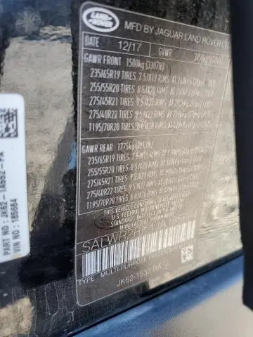 2018 LAND ROVER RANGE ROVER SPORT HSE  