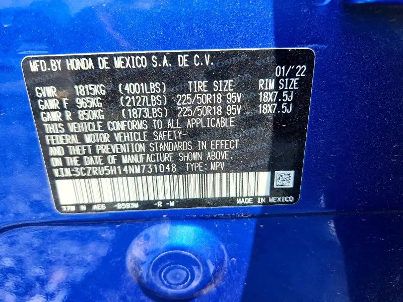 2022 HONDA HR-V SPORT  