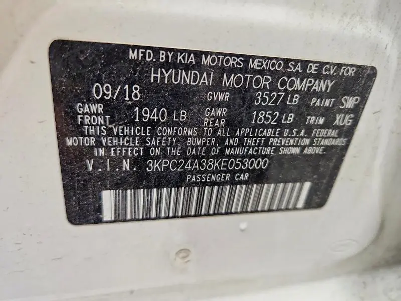 2019 HYUNDAI ACCENT SE  