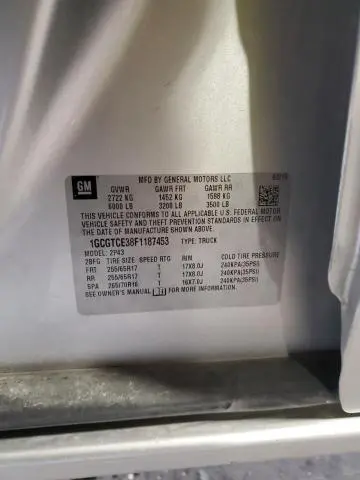 2015 CHEVROLET COLORADO Z71  