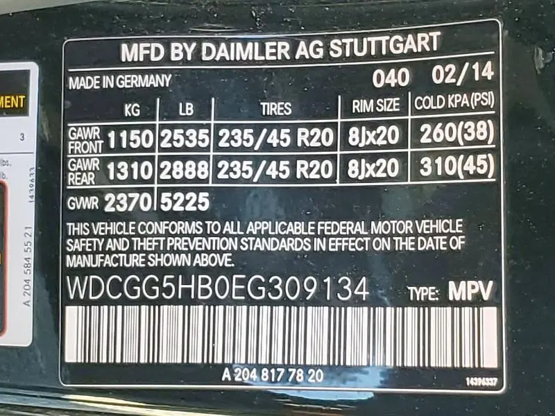 2014 MERCEDES-BENZ GLK 350  