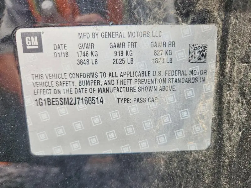 2018 CHEVROLET CRUZE LT  