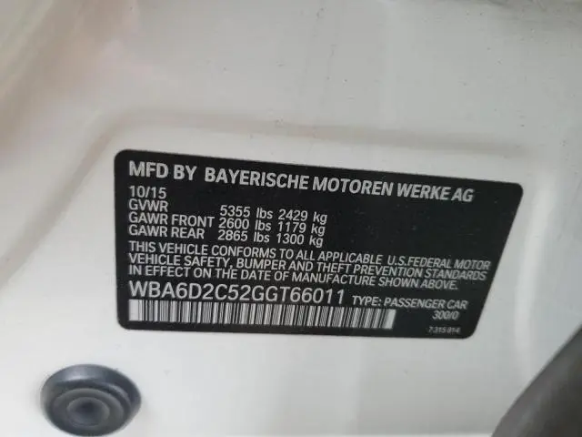 2016 BMW 640 XI GRAN COUPE  