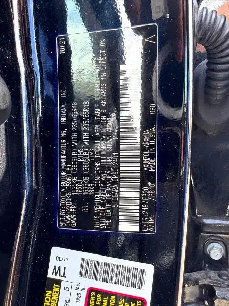 2021 TOYOTA HIGHLANDER HYBRID XLE  