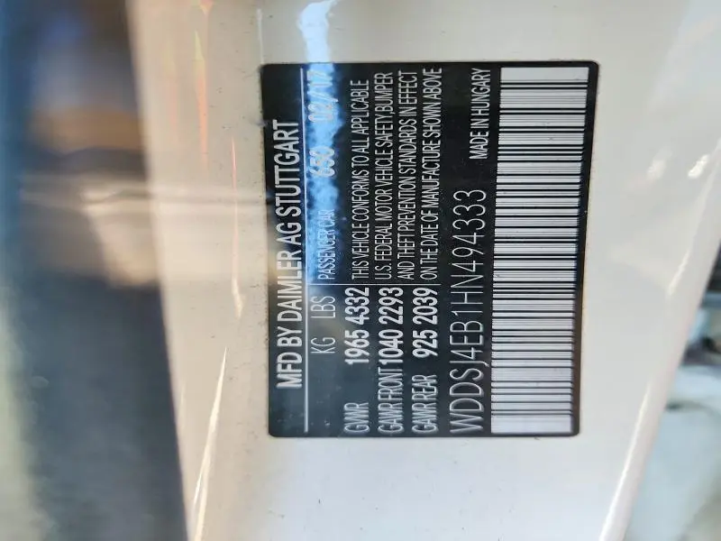 2017 MERCEDES-BENZ CLA 250  