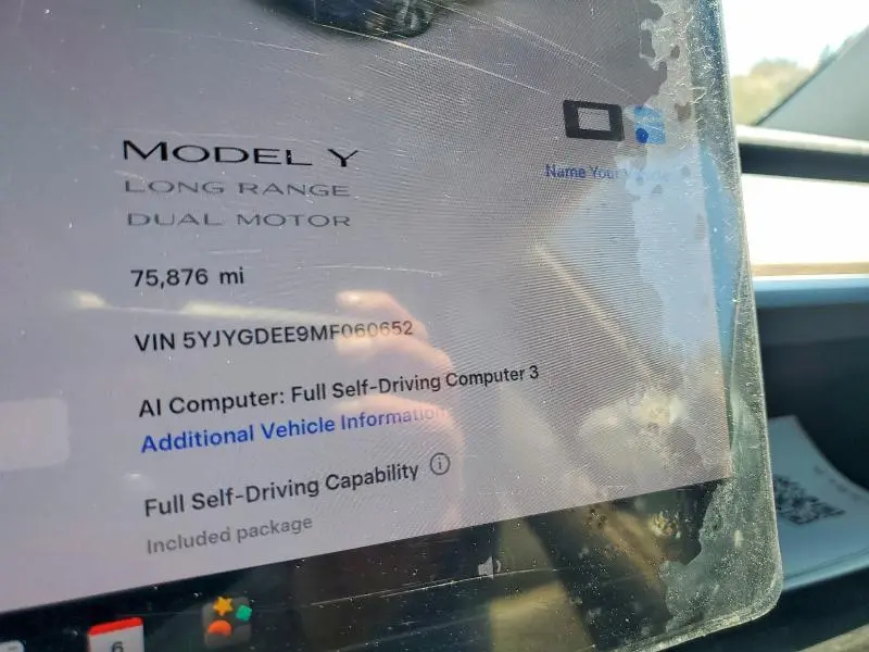 2021 TESLA MODEL Y   