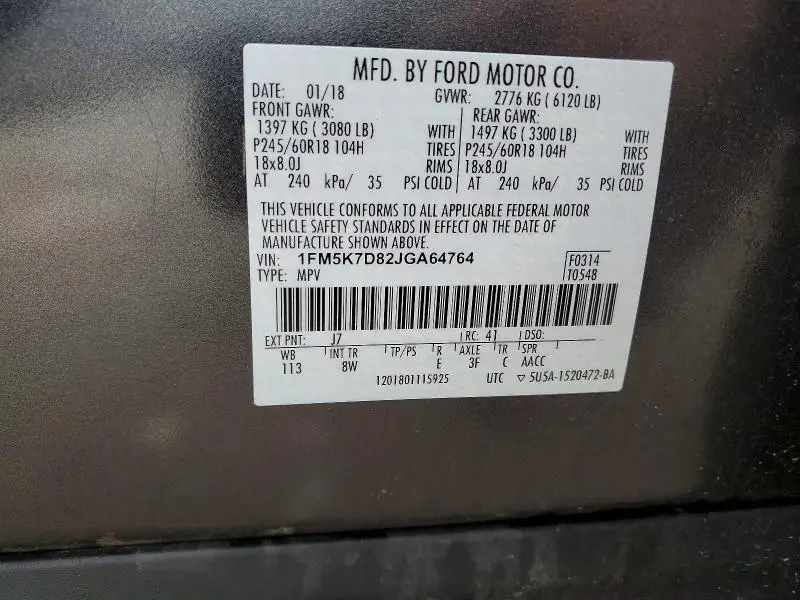 2018 FORD EXPLORER XLT  